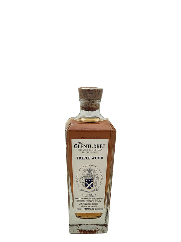 The Glenturret Highland Single Malt Scotch Whiskey 2024 Release Triple Wood